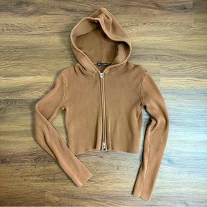 Brandy Melville Brown Arden Hoodie Jacket